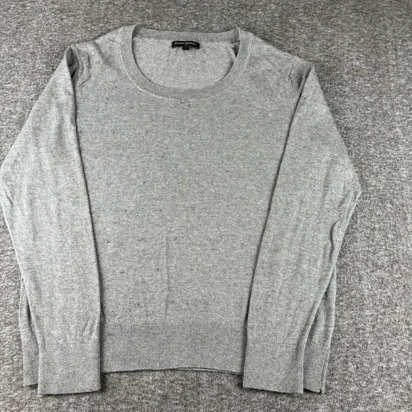 Banana Republic Sweaters - Banana Republic Gray Sweater With Silver Dots Size L